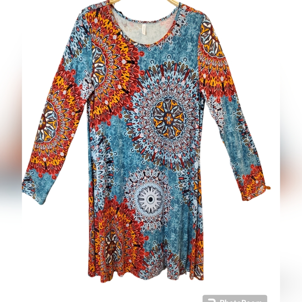 Popyoung, beautiful patterned knit dress
